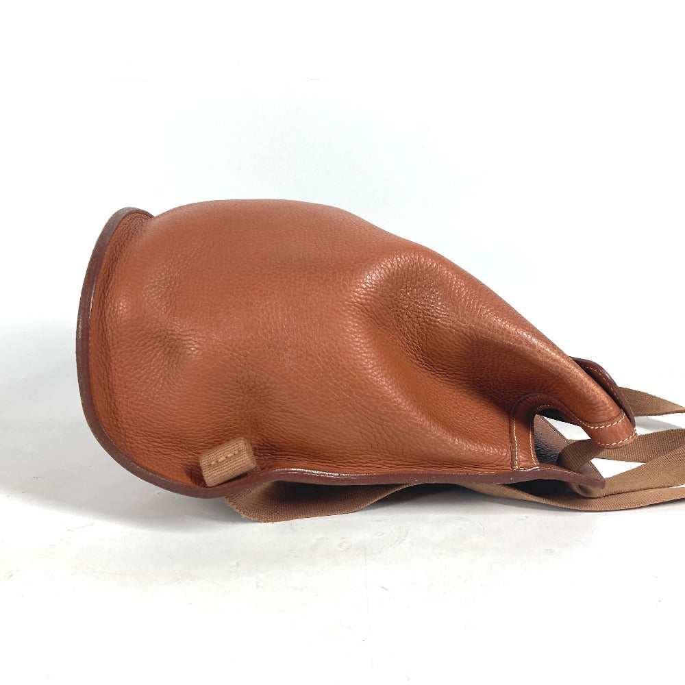 HERMES Backpack leather Brown Sherpa PM Women Used Authentic