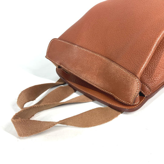 HERMES Backpack leather Brown Sherpa PM Women Used Authentic