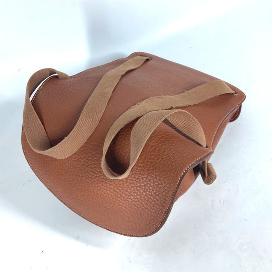 HERMES Backpack leather Brown Sherpa PM Women Used Authentic