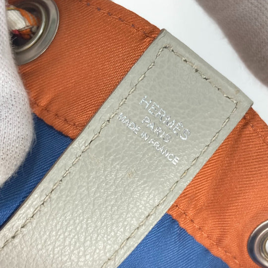 HERMES Shoulder Bag Silk, Leather Orange Shoulder soie cool 22 brides de gala Women Used Authentic