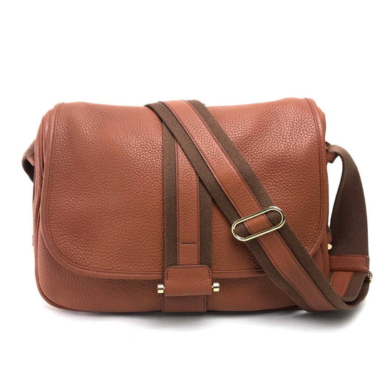 HERMES Shoulder Bag Taurillon Clemence Brown Boolean Lang Women Used Authentic