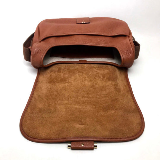 HERMES Shoulder Bag Taurillon Clemence Brown Boolean Lang Women Used Authentic