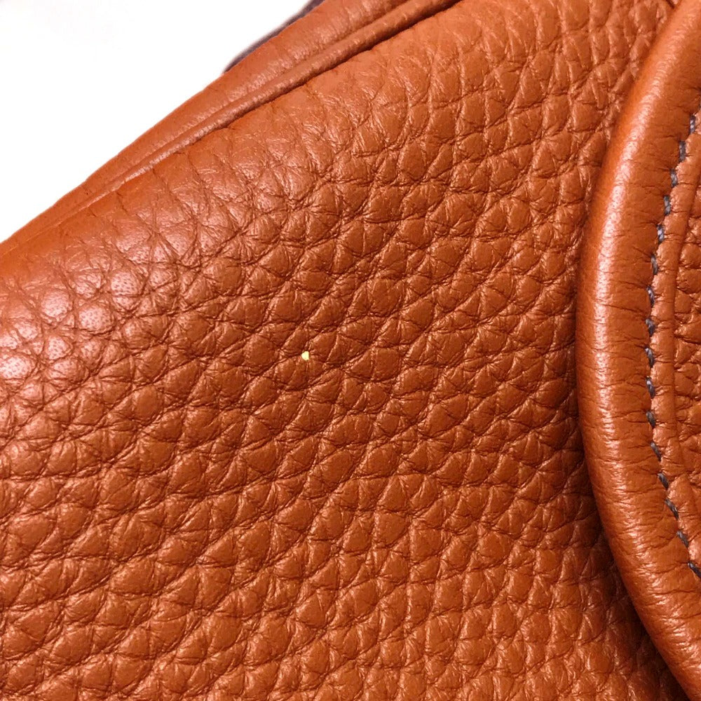 HERMES Shoulder Bag Taurillon Clemence Brown Boolean Lang Women Used Authentic