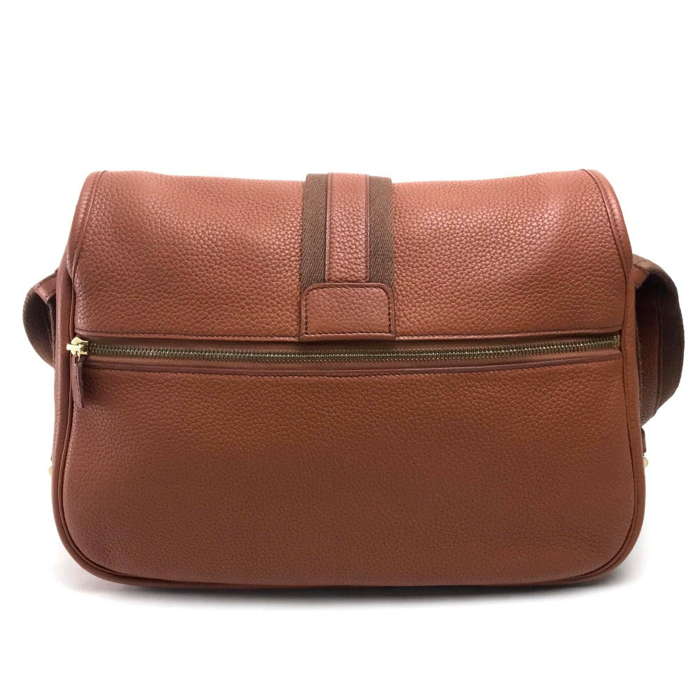 HERMES Shoulder Bag Taurillon Clemence Brown Boolean Lang Women Used Authentic