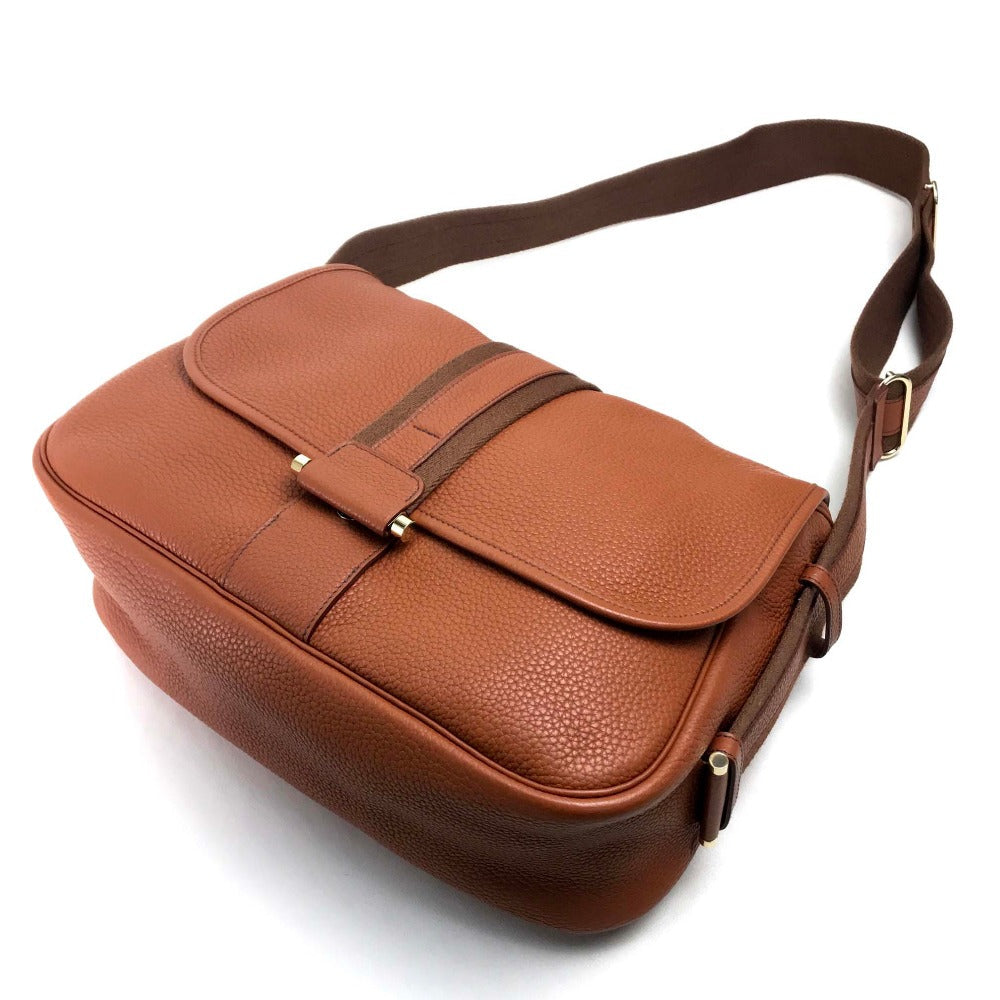 HERMES Shoulder Bag Taurillon Clemence Brown Boolean Lang Women Used Authentic