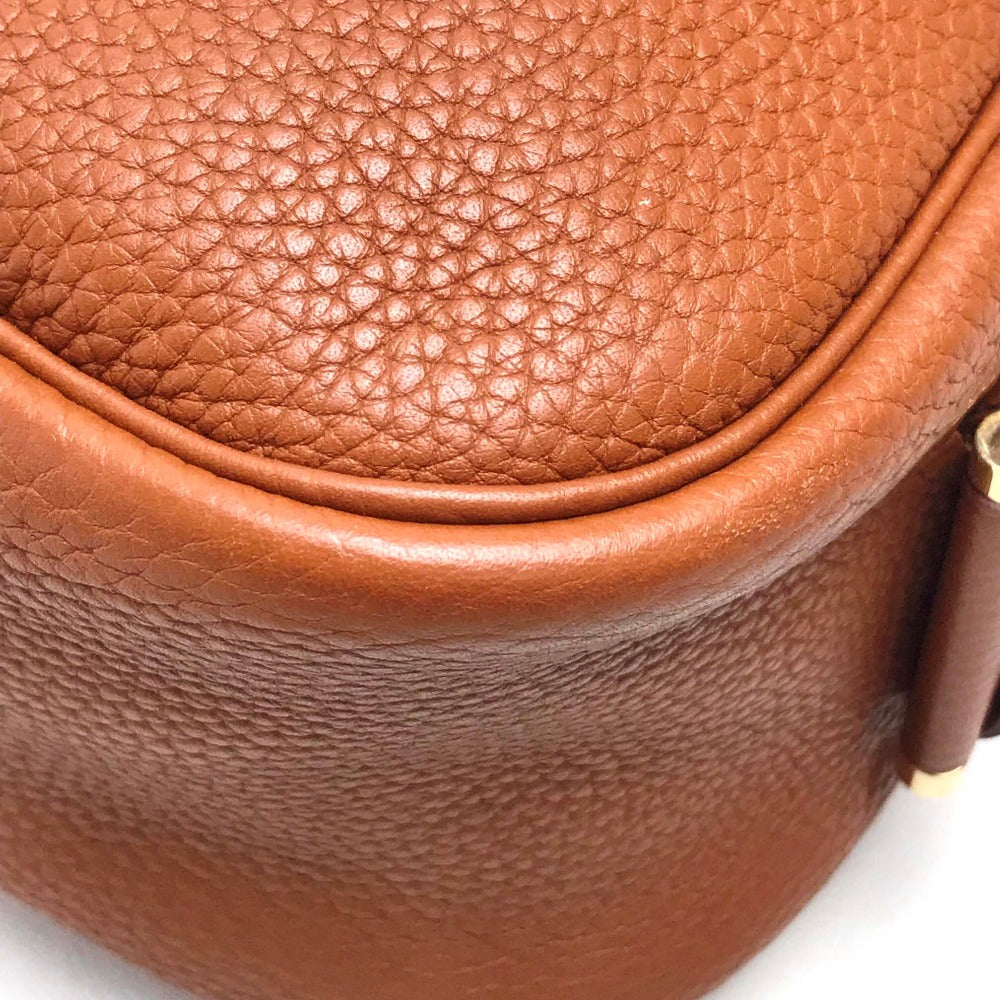 HERMES Shoulder Bag Taurillon Clemence Brown Boolean Lang Women Used Authentic