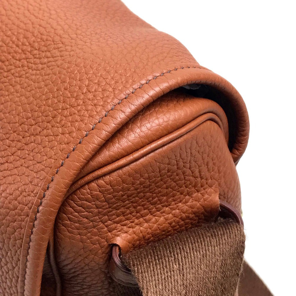 HERMES Shoulder Bag Taurillon Clemence Brown Boolean Lang Women Used Authentic