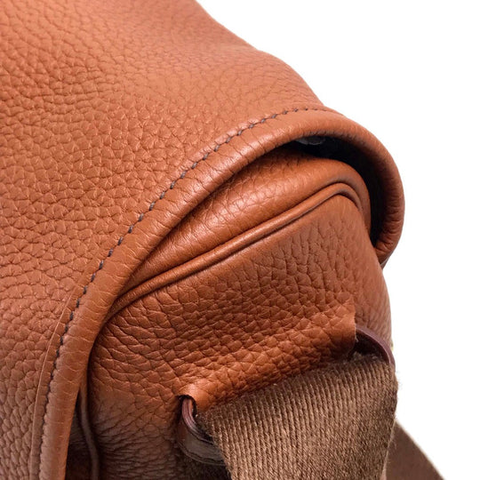 HERMES Shoulder Bag Taurillon Clemence Brown Boolean Lang Women Used Authentic