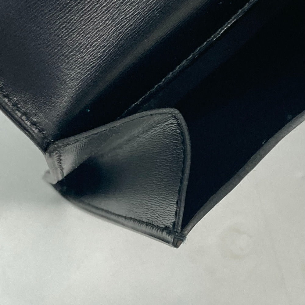 HERMES Clutch bag Box scarf black bag pouch Kirius mens Used Authentic