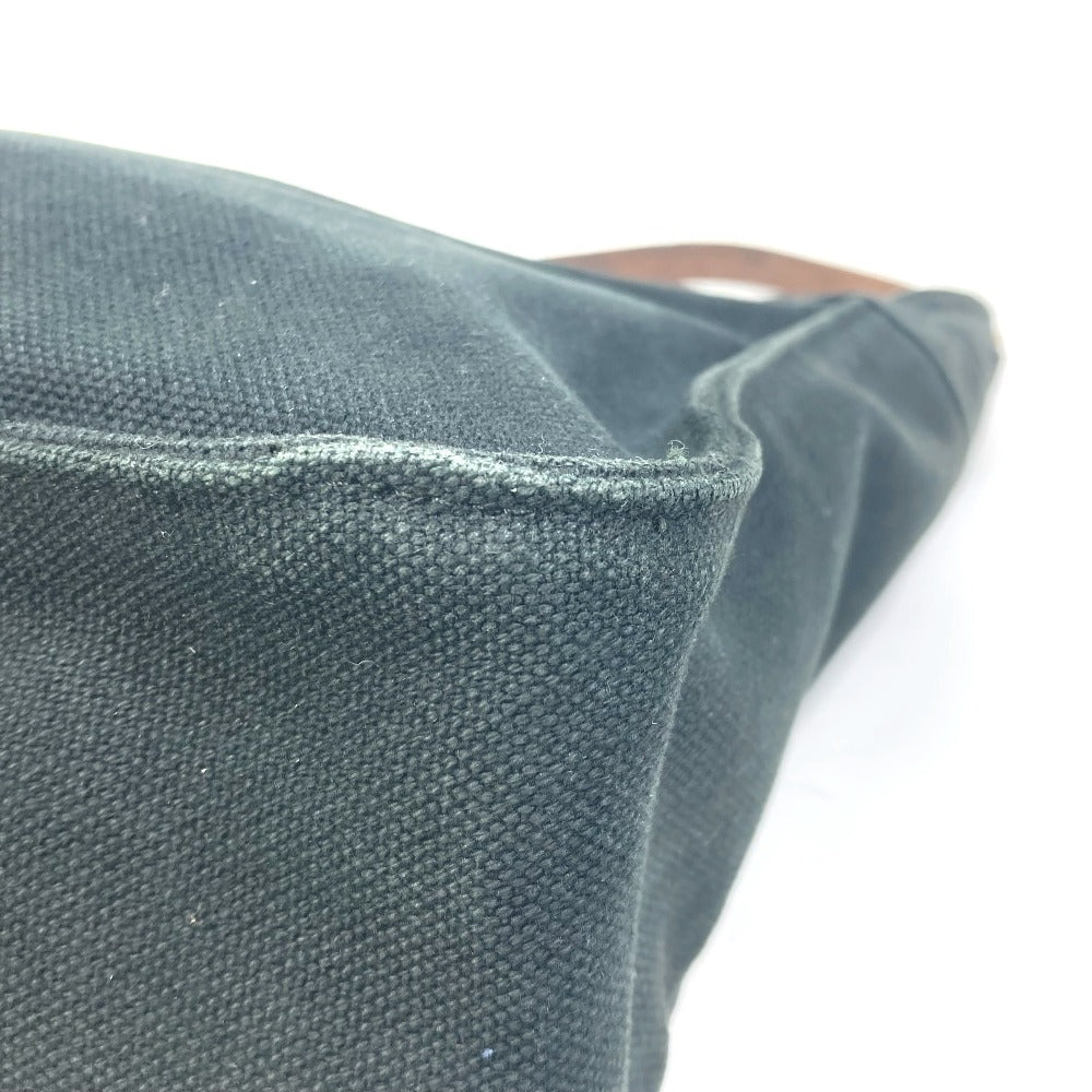 HERMES Tote Bag Canvas, Leather black Shoulder Maruwari PM Women Used Authentic
