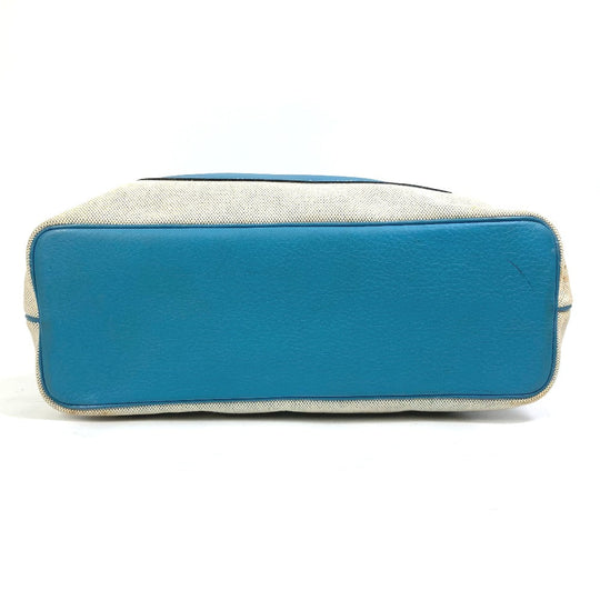 HERMES Tote Bag Toile Ash / Taurillon Clemence blue Shoulder Bag Shoulder Bag Jardine PM Women Used Authentic