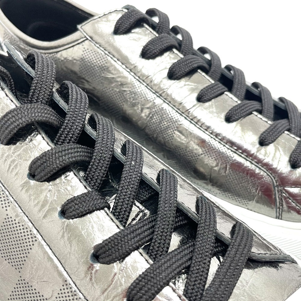 LOUIS VUITTON sneakers 1A90GA Leather , Metallic Damier Leather gray Damier Tattoo Line 7