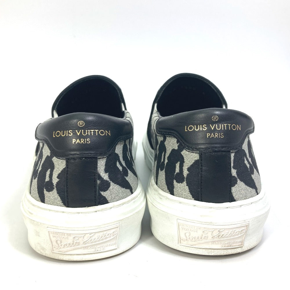 LOUIS VUITTON Slip-on Canvas, Canvas gray NBA collaboration Trocadero Sneakers Slip-on mens 6 Used Authentic