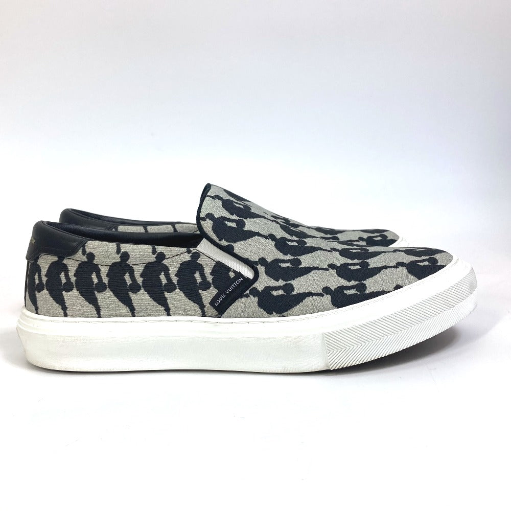LOUIS VUITTON Slip-on Canvas, Canvas gray NBA collaboration Trocadero Sneakers Slip-on mens 6 Used Authentic