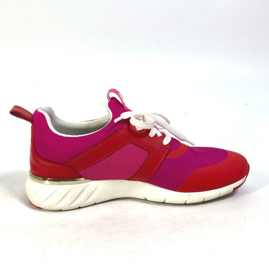 LOUIS VUITTON sneakers Nylon, Nylon pink By color logo Women 36 Used Authentic