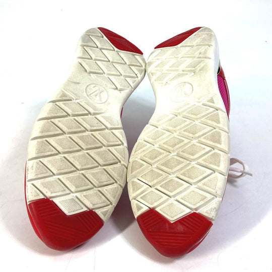 LOUIS VUITTON sneakers Nylon, Nylon pink By color logo Women 36 Used Authentic
