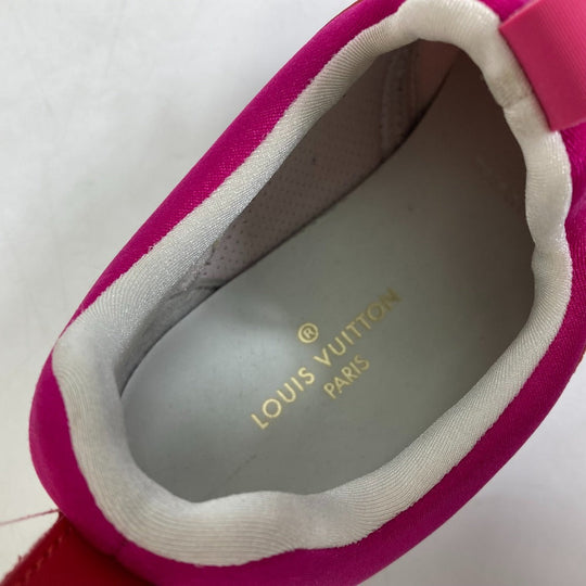 LOUIS VUITTON sneakers Nylon, Nylon pink By color logo Women 36 Used Authentic