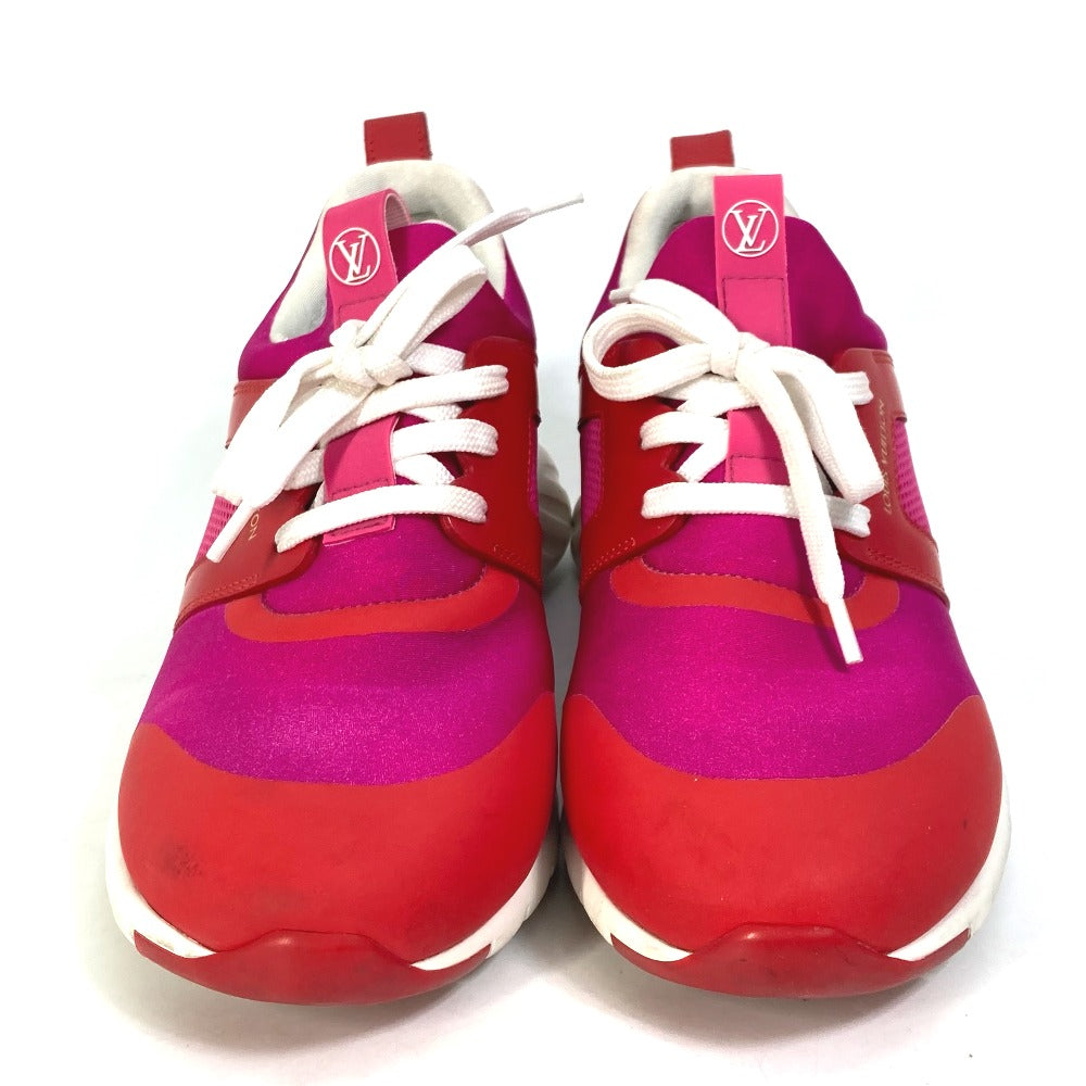 LOUIS VUITTON sneakers Nylon, Nylon pink By color logo Women 36 Used Authentic