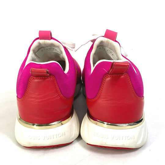 LOUIS VUITTON sneakers Nylon, Nylon pink By color logo Women 36 Used Authentic