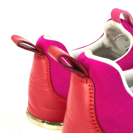 LOUIS VUITTON sneakers Nylon, Nylon pink By color logo Women 36 Used Authentic