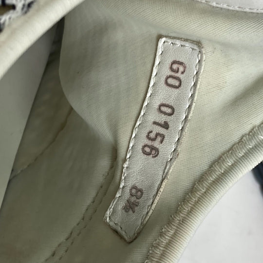 LOUIS VUITTON sneakers Leather, Knit white fuel power sneakers 8.5
