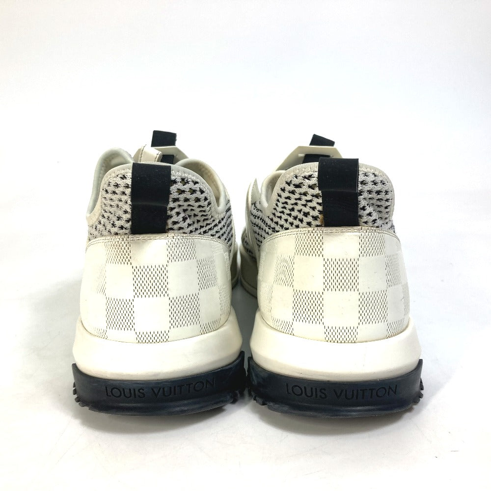 LOUIS VUITTON sneakers Leather, Knit white fuel power sneakers 8.5