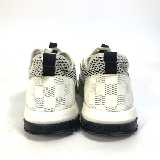 LOUIS VUITTON sneakers Leather, Knit white fuel power sneakers 8.5