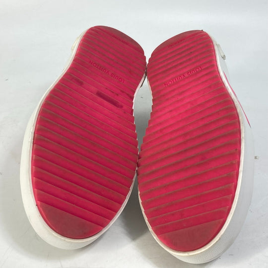LOUIS VUITTON sneakers leather white Timeout line Women 38 Used Authentic