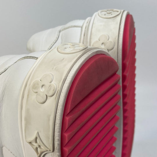 LOUIS VUITTON sneakers leather white Timeout line Women 38 Used Authentic