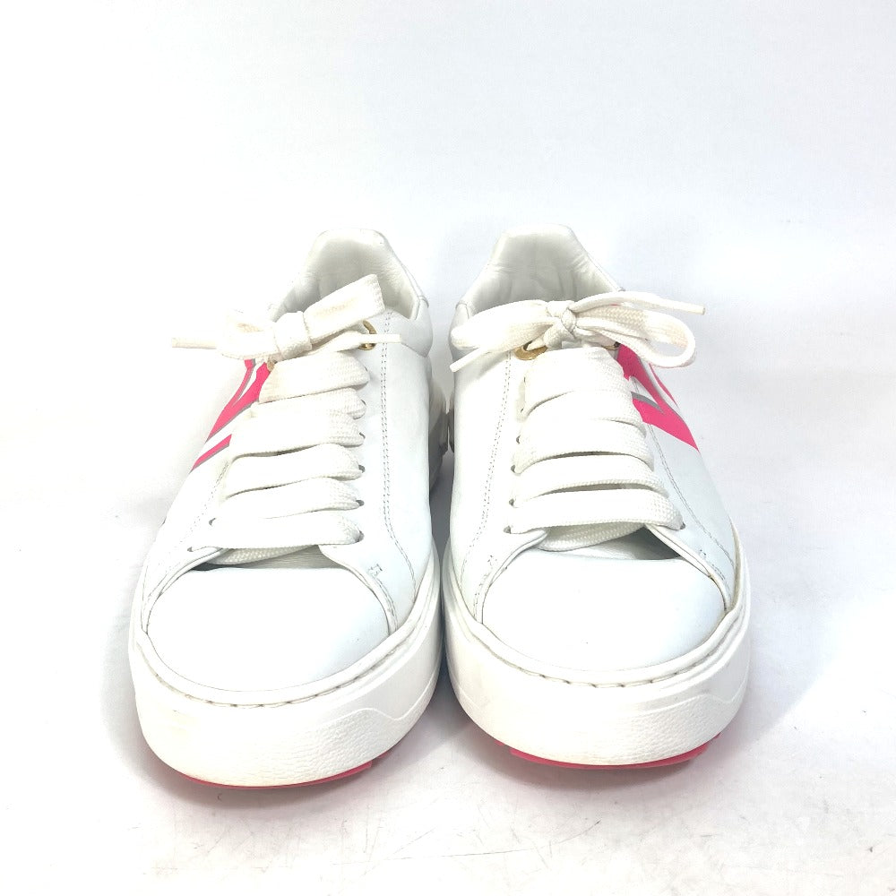 LOUIS VUITTON sneakers leather white Timeout line Women 38 Used Authentic