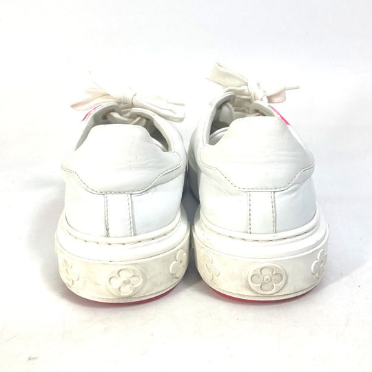 LOUIS VUITTON sneakers leather white Timeout line Women 38 Used Authentic
