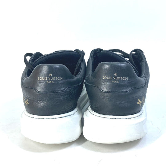 LOUIS VUITTON sneakers leather black Beverly Hills Line mens 8.5 Used Authentic