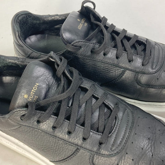 LOUIS VUITTON sneakers leather black Beverly Hills Line mens 8.5 Used Authentic