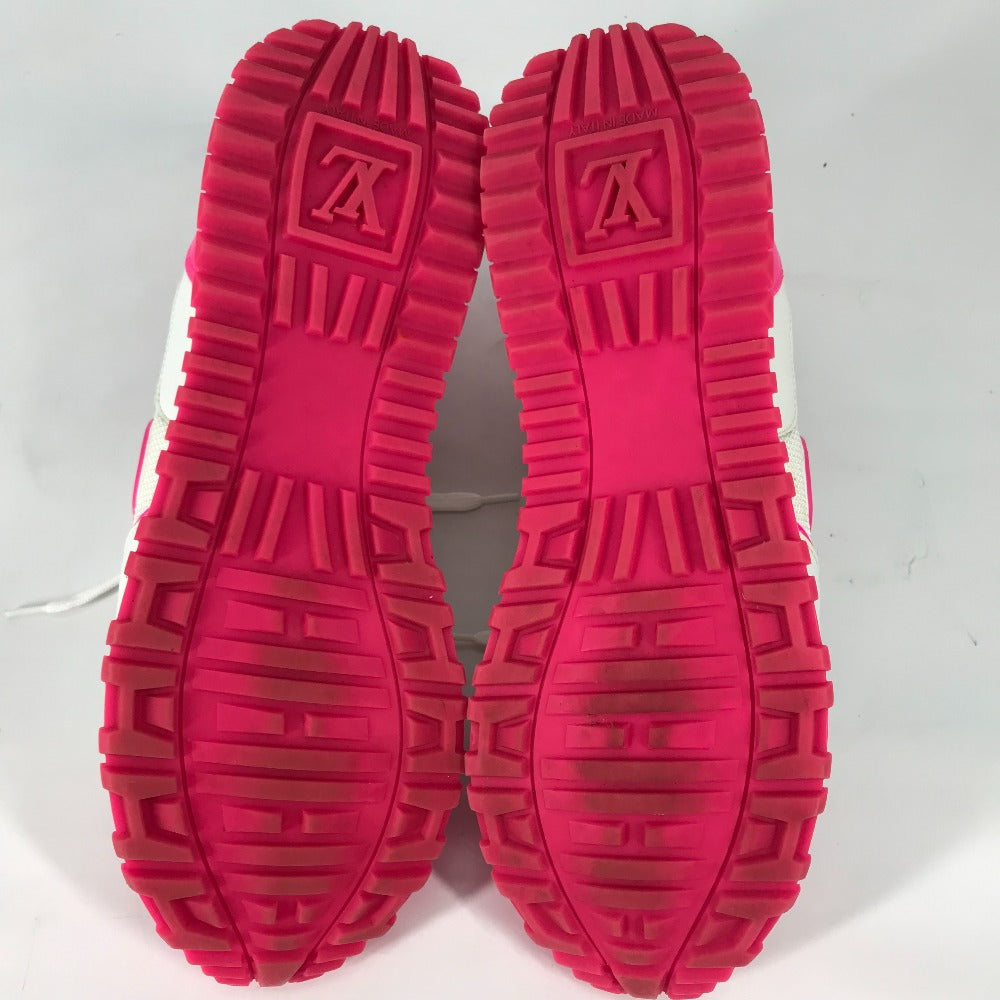 LOUIS VUITTON sneakers leather pink run away low cut 36.5