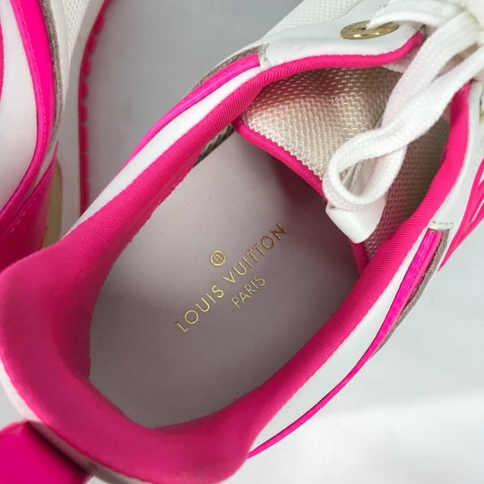 LOUIS VUITTON sneakers leather pink run away low cut 36.5