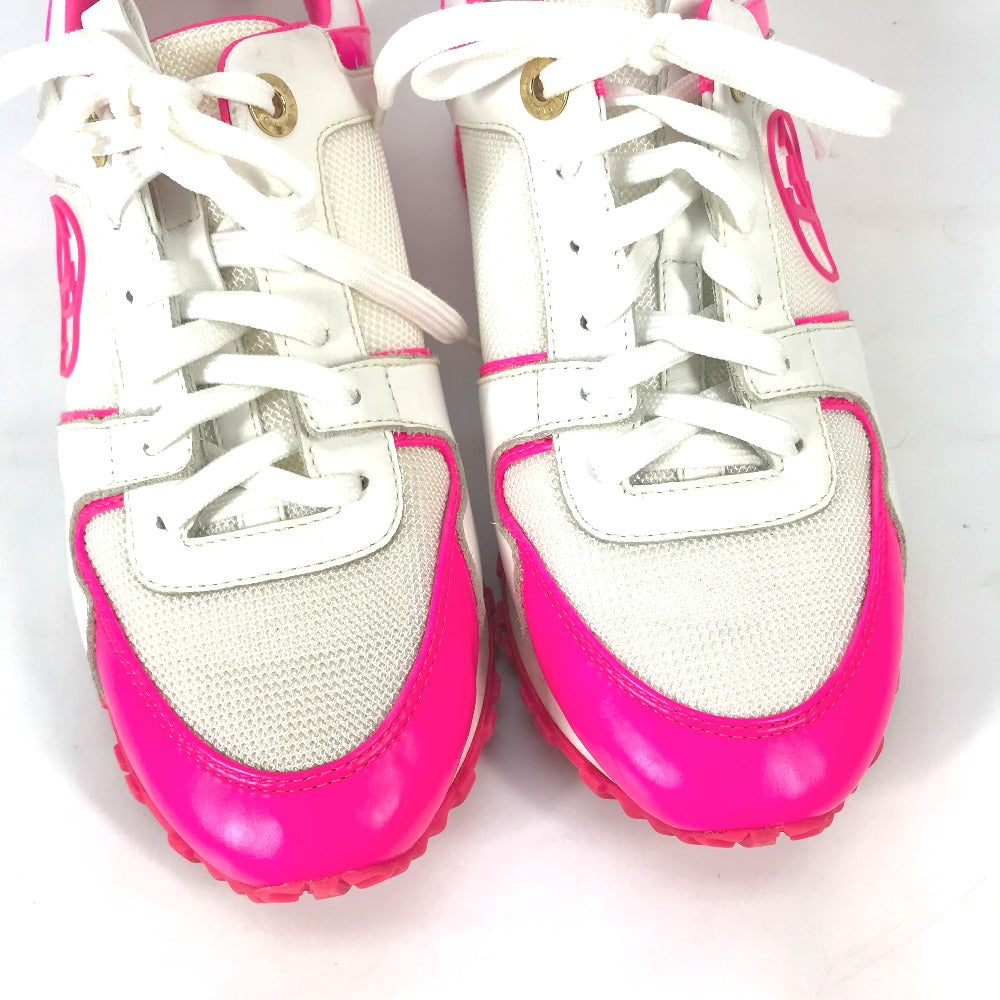 LOUIS VUITTON sneakers leather pink run away low cut 36.5
