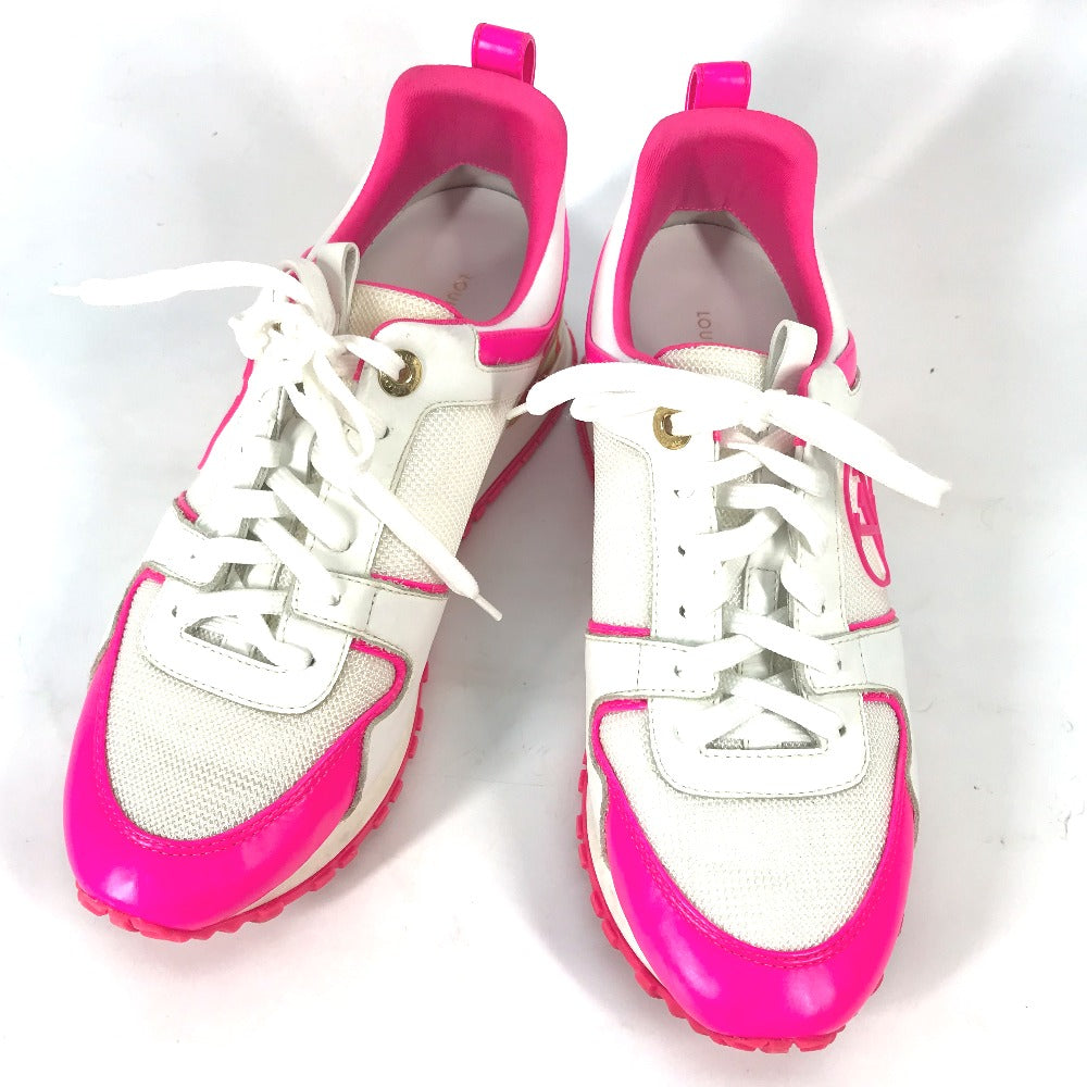 LOUIS VUITTON sneakers leather pink run away low cut 36.5