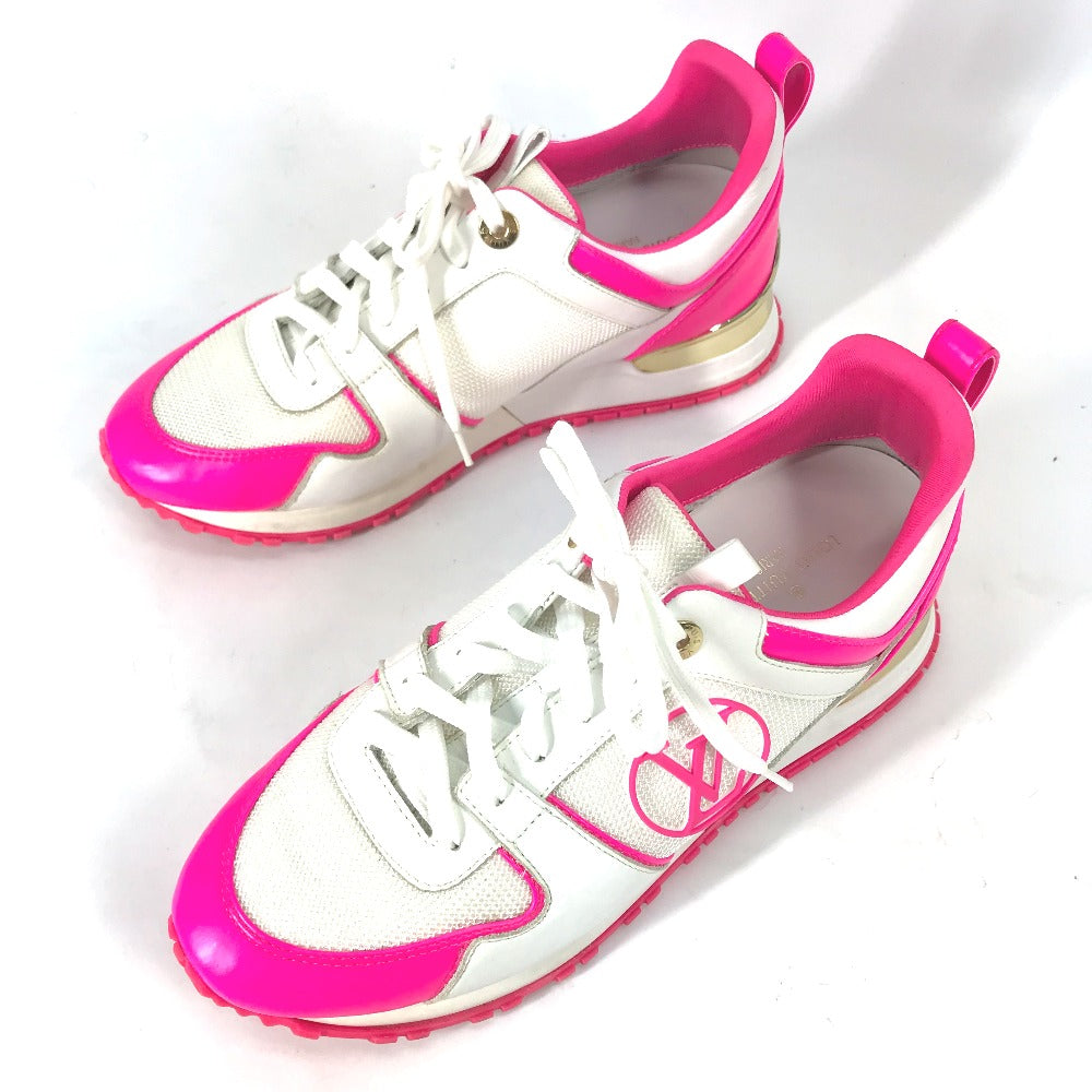 LOUIS VUITTON sneakers leather pink run away low cut 36.5