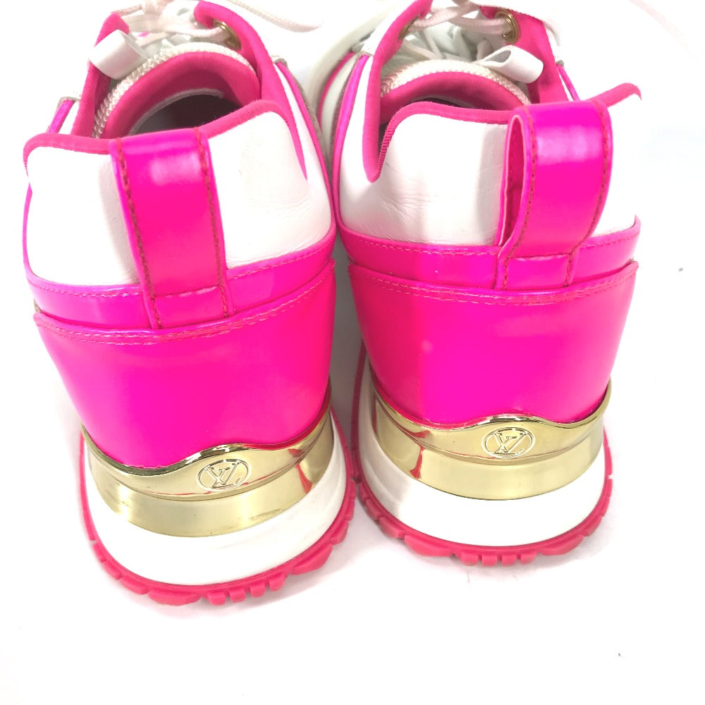 LOUIS VUITTON sneakers leather pink run away low cut 36.5