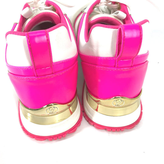 LOUIS VUITTON sneakers leather pink run away low cut 36.5