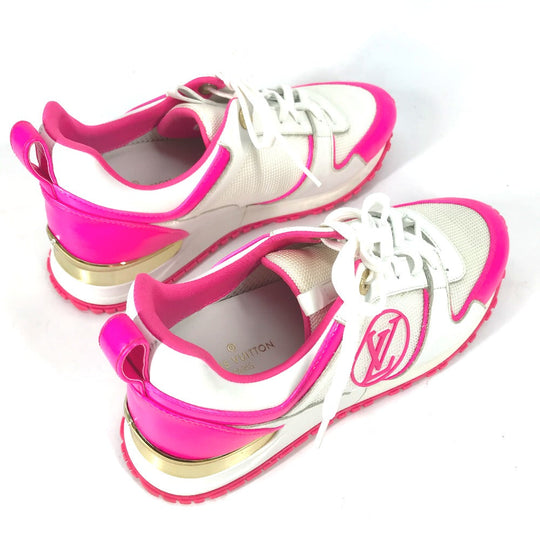 LOUIS VUITTON sneakers leather pink run away low cut 36.5