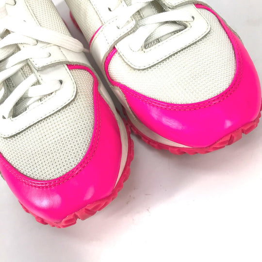 LOUIS VUITTON sneakers leather pink run away low cut 36.5
