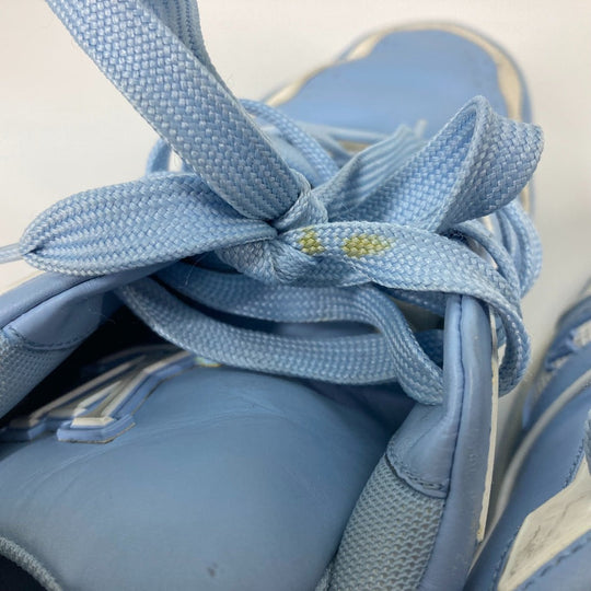 LOUIS VUITTON sneakers leather blue shoes shoe laces LV trainer line 8.5