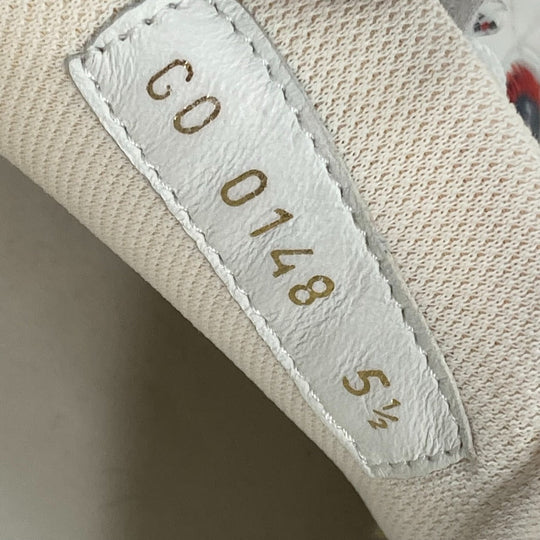 LOUIS VUITTON sneakers Canvas / leather white Tattoo line logo 5.5