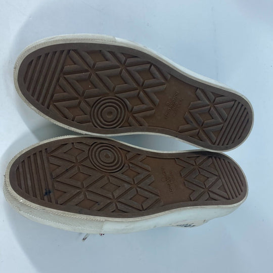 LOUIS VUITTON sneakers Canvas / leather white Tattoo line logo 5.5