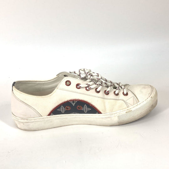 LOUIS VUITTON sneakers Canvas / leather white Tattoo line logo 5.5