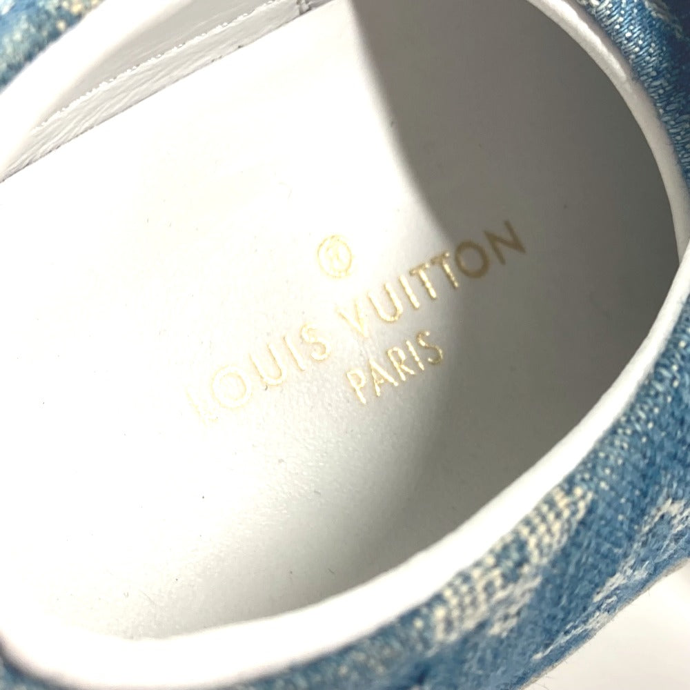 LOUIS VUITTON sneakers Monogram denim blue Monogram denim Shoes Shoe Laces Women 36.5 Used Authentic