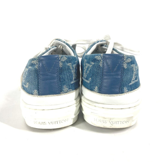 LOUIS VUITTON sneakers Monogram denim blue Monogram denim Shoes Shoe Laces Women 36.5 Used Authentic