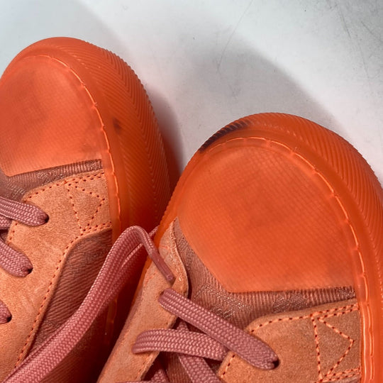 LOUIS VUITTON sneakers Canvas, Rubber Orange Tattoo line Monogram mens 7.5 Used Authentic