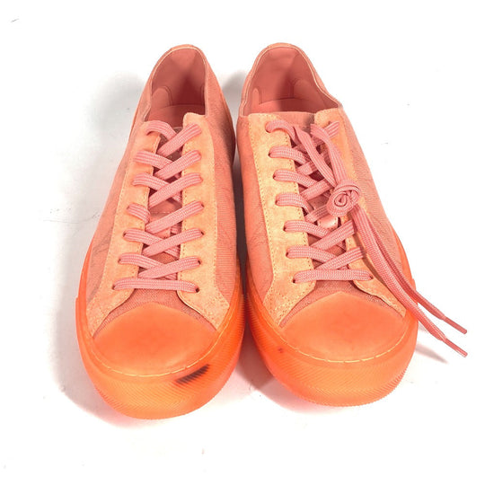 LOUIS VUITTON sneakers Canvas, Rubber Orange Tattoo line Monogram mens 7.5 Used Authentic